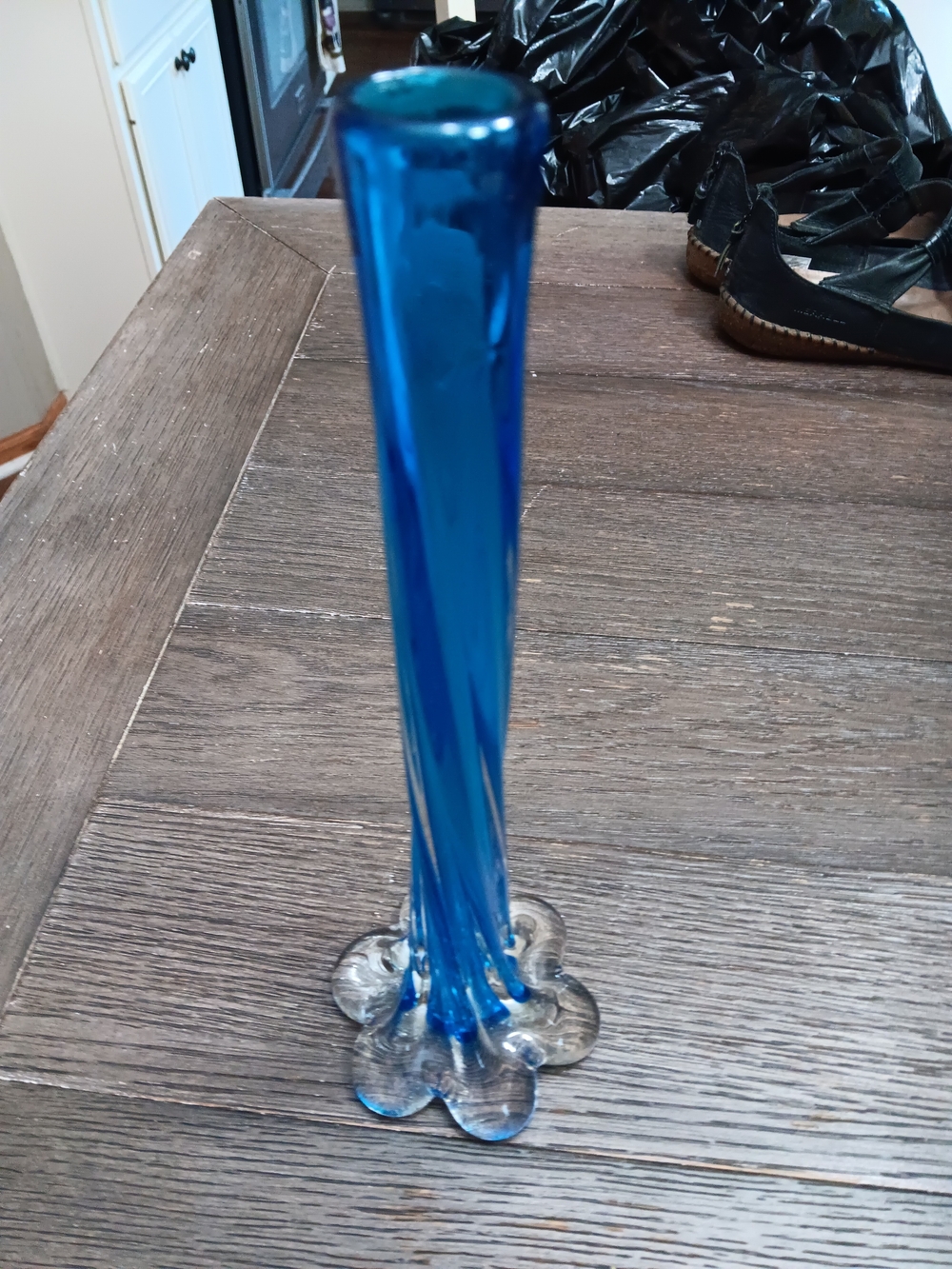 Blue Glass Bud Vase